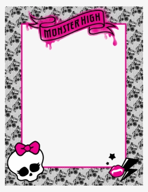 Monster Clipart Boarder - Monster High Printable Activities