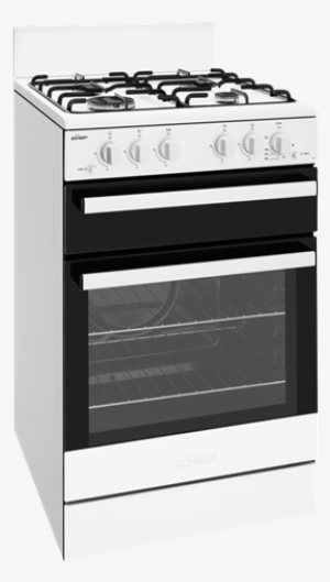 54cm freestanding cooker, conv oven - chef cfg503wb 54cm gas upright