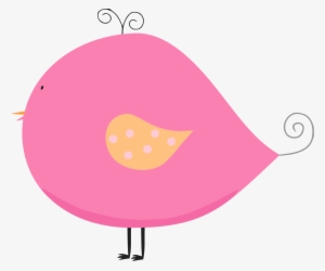 Pink Bird Polka Dot Wings Clipart Png - Pink Bird Clip Art