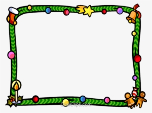 Christmas Themed Frame Royalty Free Vector Clip Art - Vetor Moldura Natal Png