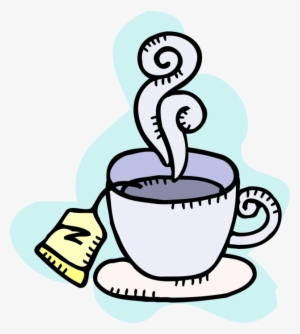 Vector Illustration Of Hot Cup Of Tea In Teacup With - Clipart Xícara De Chá