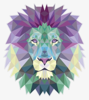 Lion Polygon - Poster Para Imprimir Leao