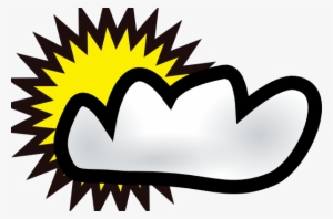 Sunny Partly Cloudy Weather Clip Art - Mostly Cloudy Clipart