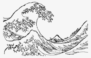 Sea Waves Png - Great Wave Line Drawing