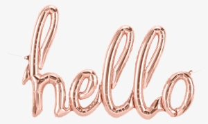 Hello Script Balloon Banner