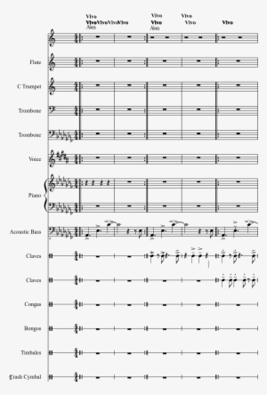 Arrangment Sheet Music 2 Of 25 Pages - Partitura Lagrimas Negras Percusion