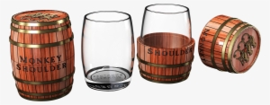 Monkey Shoulder Barrel Glass Concept Whiskey Glasses, - Monkey Shoulder Whisky Glass