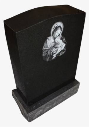 Blessed Mother Holding Baby Jesus For Resurrection - Headstone