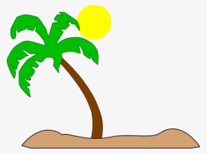 Double Palm Beach Clip Art At Clker - Palm Tree Graphic Png