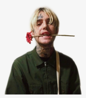 Lil Peep Rose In Mouth