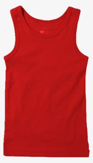 Child Wearing The Tank In Kids Size 2 And Color Cherry - Tank Top Kids
