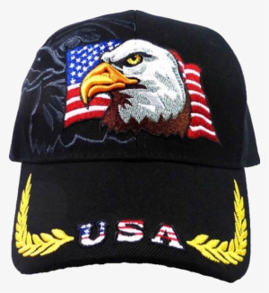 Usa Flag And Eagle Black - Flag Of The United States