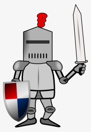 Knight In Armor With Shield And Sword Clip Art At Clker - Knight Clipart Png