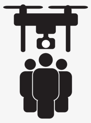 Drone Icon Design Free People Watch Out Distance Safe - Person Drone Icon