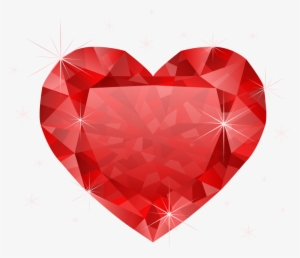 Free Png Large Diamond Png Images Transparent - Red Crystal Heart Png