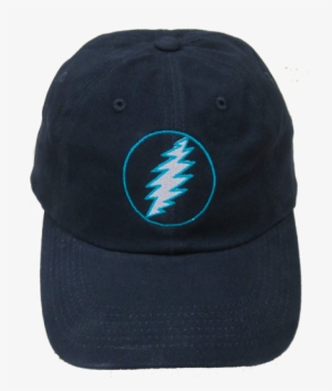 Grateful Dead Lightning Bolt Embroidered Ball Cap-navy - Grateful Dead Lightning Bolt Embroidered Baseball Cap