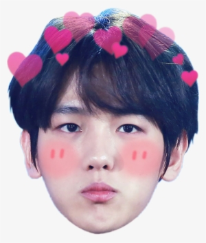Baekhyun Exo 04 Cute Heart Face Sweet Light Love Baby - Baekhyun Cute Sticker Png