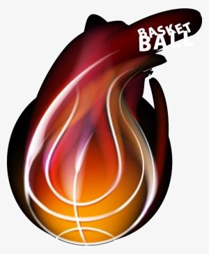 Basketball Court Photography - Flame Basketball Logo