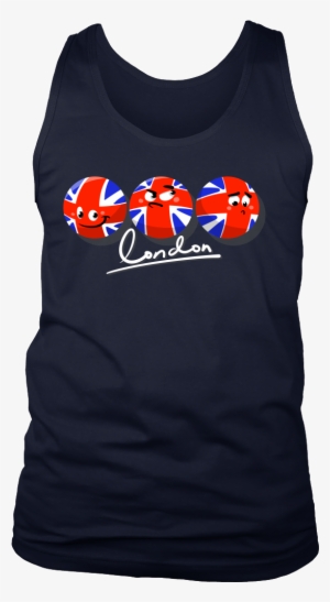 Great Britain British Flag London Funny Emoji Men's - T-shirt