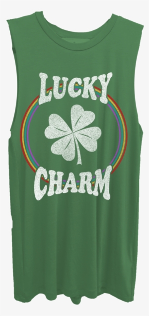 Patrick's Day "lucky Charm" Muscle Tank - Active Tank