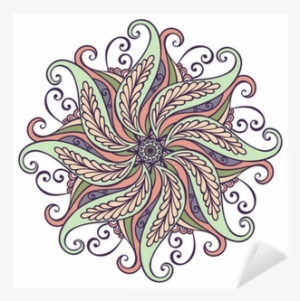 Beautiful Deco Mandala , Patterned Design Sticker • - Symmetrical Design