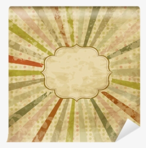 Vintage Scrap Template With Sunbeams Wall Mural • Pixers® - Stock Photography