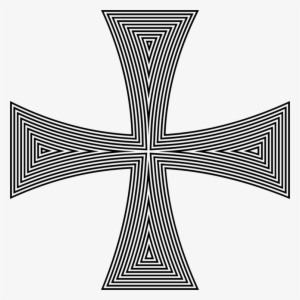 Line Art Christian Cross Drawing Maltese Cross - Line Art Cross
