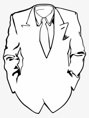 Suit Drawing Illustration - Drawing A Suit And Tie