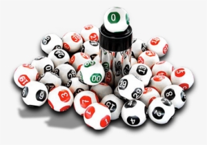 Around And Then One Ball Is Lifted Up By A Mechanical - Bingo Balls Png