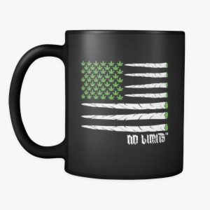 Marijuana Joint Flag Black Mugs - Mug