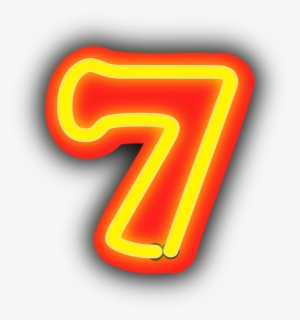 Neon, Seven, Numbers, Numerals, Sign, Decoration - Transparente Numero 7 Png
