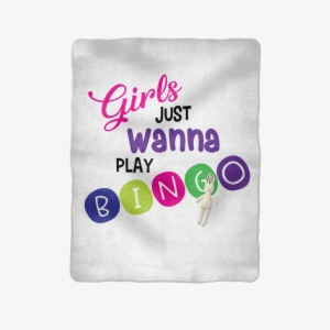 "girls Just Wanna Play Bingo" ﻿ Baby Blanket - Cushion