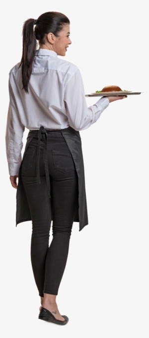 Cut Out Woman Waitress With Foow, Professions And Services - Waiter People Png