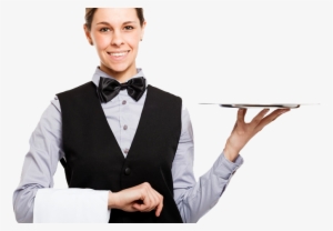 Waiter Holding Plate Png