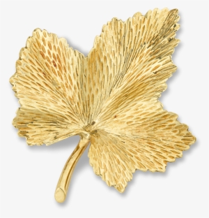 Gold Leaf Brooch - Gold