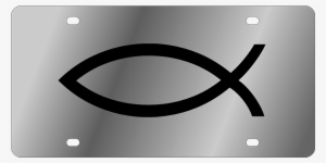 Christian Stainless Steel License - Fish Christian Symbol
