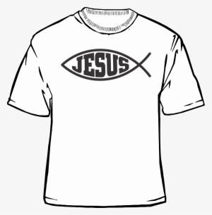 Jesus Fish White T-shirt - Jesus