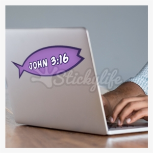 Jesus Fish Decal - Laptop