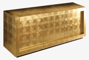 Credenza Rivestita In Foglia Oro P1 - Design