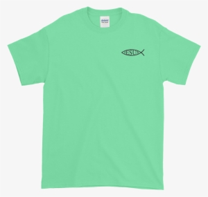 Jesus Fish With 2 Thess - Green T Shirt Nz