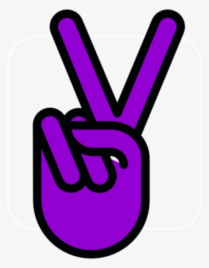 Purple Clipart Peace Sign - Purple Hand Peace Sign