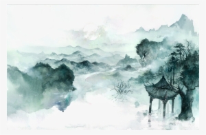 Antiquity Beautiful Watercolor Illustration 1200*786 - 古風 山水