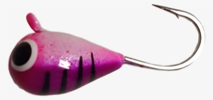 Purple Lady Stripe Tungsten Uv Glow Jig - Cat Grabs Treat