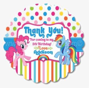 Thank You Labels For Birthday Party Png - My Little Pony Favor Tags