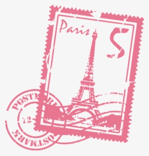 Paris Stamp Decal Wall Decals Style And Apply - Eiffel Tower Stamp Png