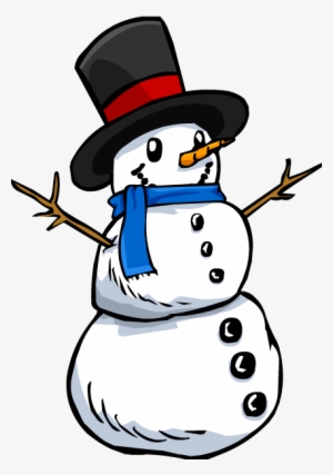Image Withscarf Png Club Penguin Wiki Fandom - Snowman With Top Hat ...