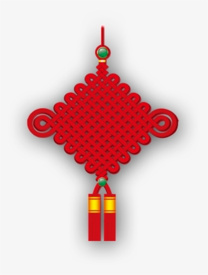 Red Vintage Chinese Knot Decoration Vector - Knot