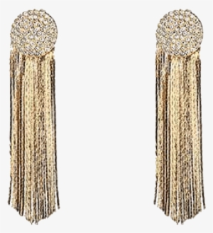Jeminee Jewellery Sanaa Golden Tassel Earrings - Earring