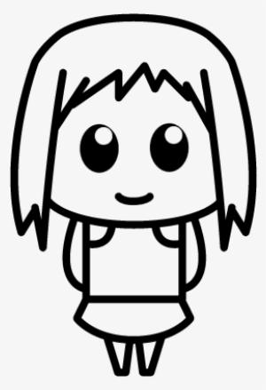 Femenine Anime Character Smiling Vector - Logo Animase Girl Vector Hd