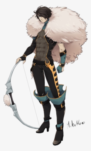 anime girl base with bow and arrow